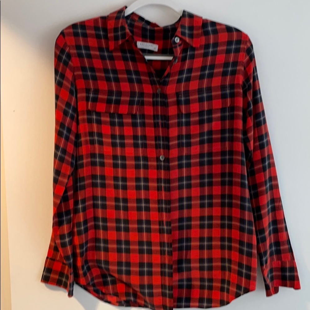 Equipment Plaid Blouse